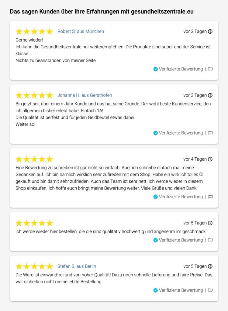 CBD-Bewertungen