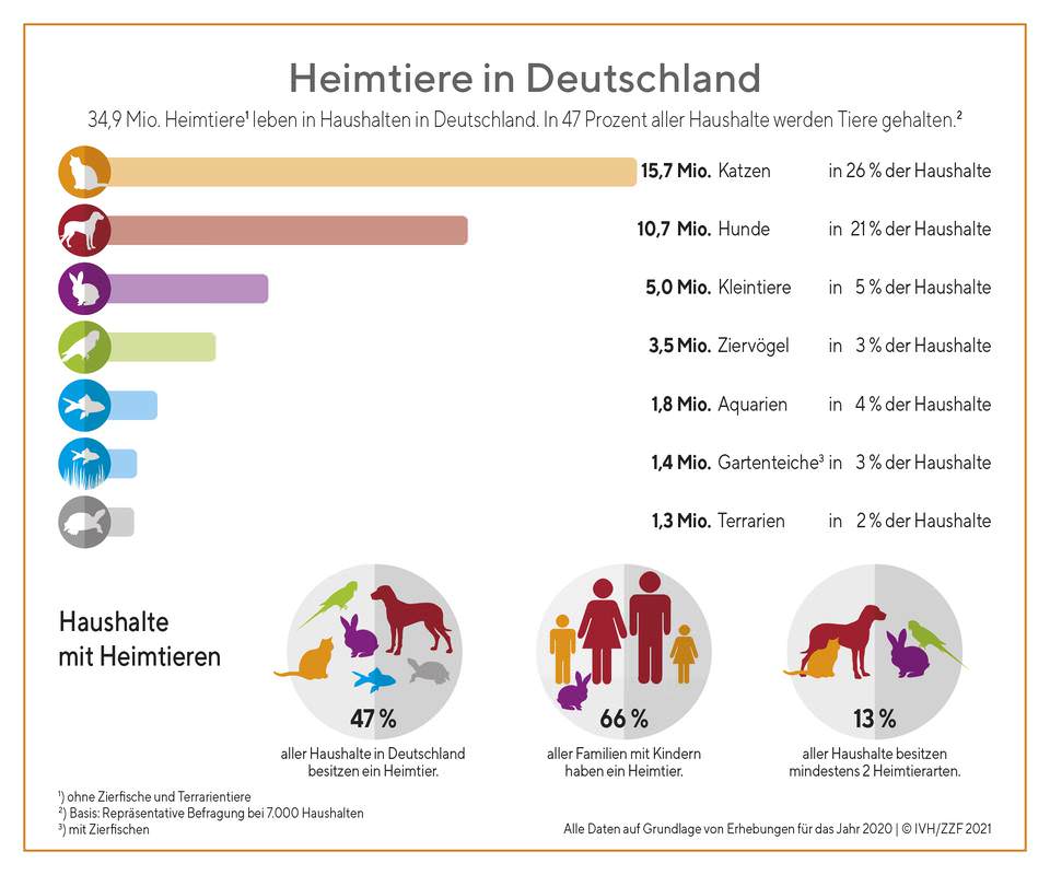 Anzahl Tiere in Deutschland