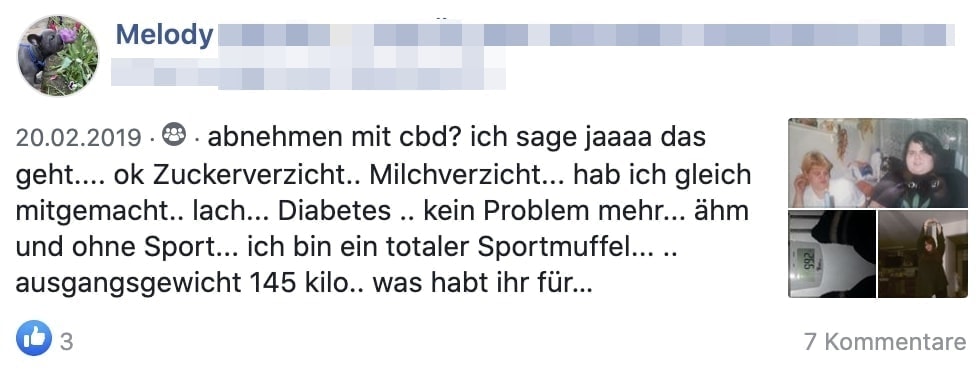 Melody C.: CBD-Öl Erfahrungen abnehmen