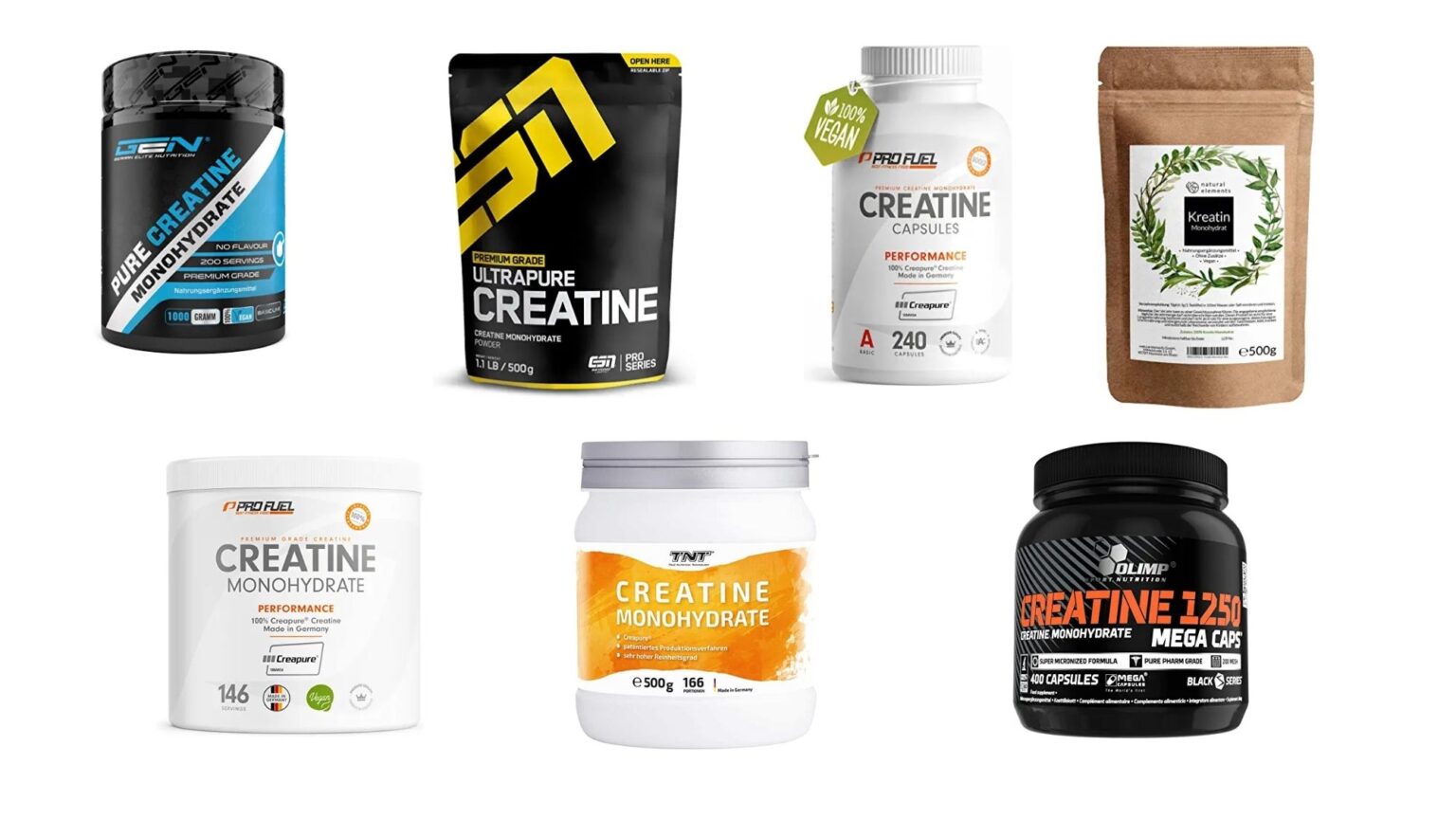 Creatin-Produkte - Gesundheitszentrale